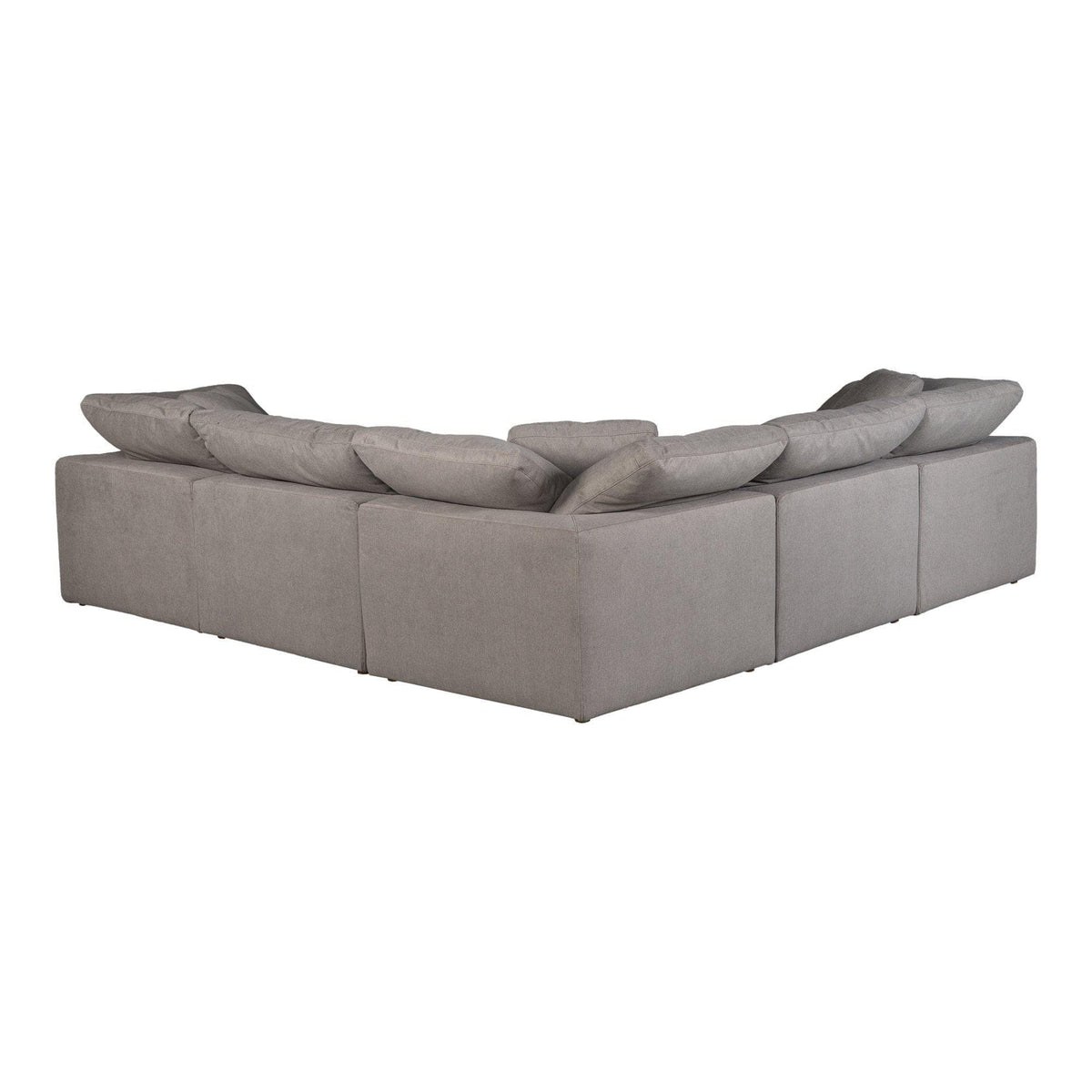 Terra Condo Classic L Modular Sectional Livesmart Fabric Light Grey - Sectional Cushion Detail | Bone & Brass