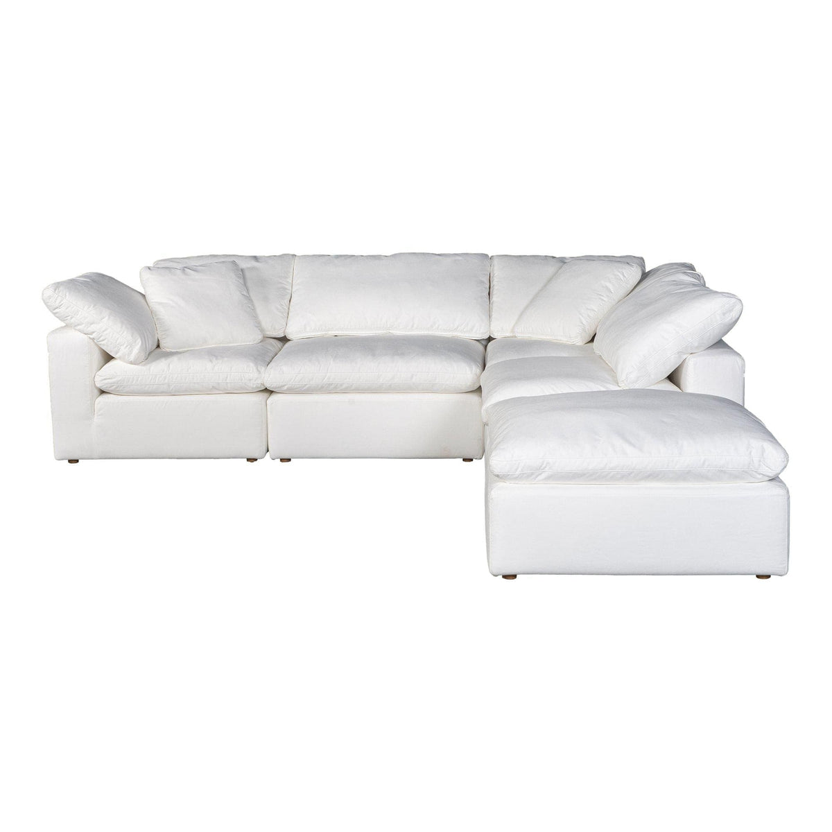 Terra Condo Dream Modular Sectional Livesmart Fabric Cream - Sectional Side View | Bone & Brass