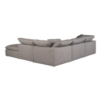 Terra Condo Dream Modular Sectional Livesmart Fabric Light Grey - Sectional Cushion Detail | Bone & Brass