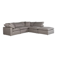 Terra Condo Dream Modular Sectional Livesmart Fabric Light Grey | Bone & Brass