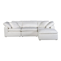 Terra Condo Lounge Modular Sectional Livesmart Fabric Cream - Sectional Side View | Bone & Brass