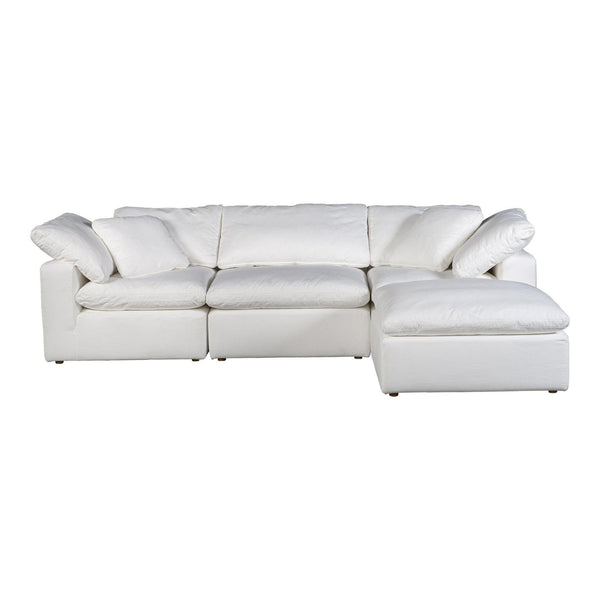 Terra Condo Lounge Modular Sectional Livesmart Fabric Cream - Sectional Side View | Bone & Brass