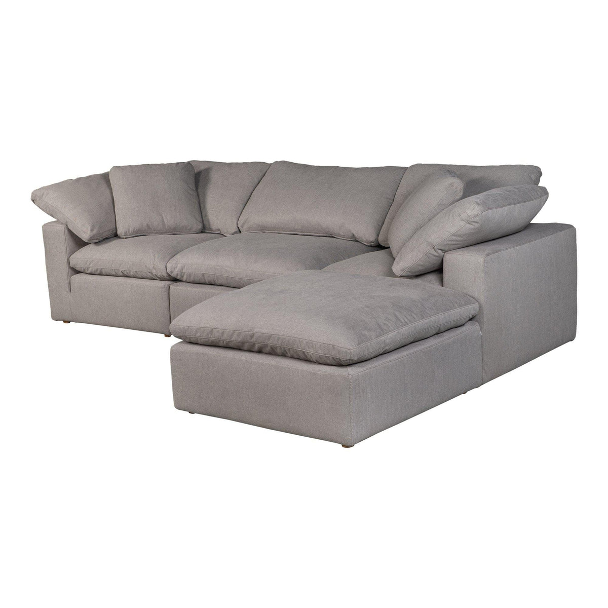 Terra Condo Lounge Modular Sectional Livesmart Fabric Light Grey - Sectional Detail | Bone & Brass