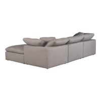 Terra Condo Lounge Modular Sectional Livesmart Fabric Light Grey - Sectional Cushion Detail | Bone & Brass