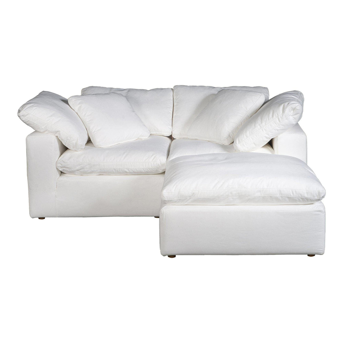 Terra Condo Nook Modular Sectional Livesmart Fabric Cream - Sectional Side View | Bone & Brass