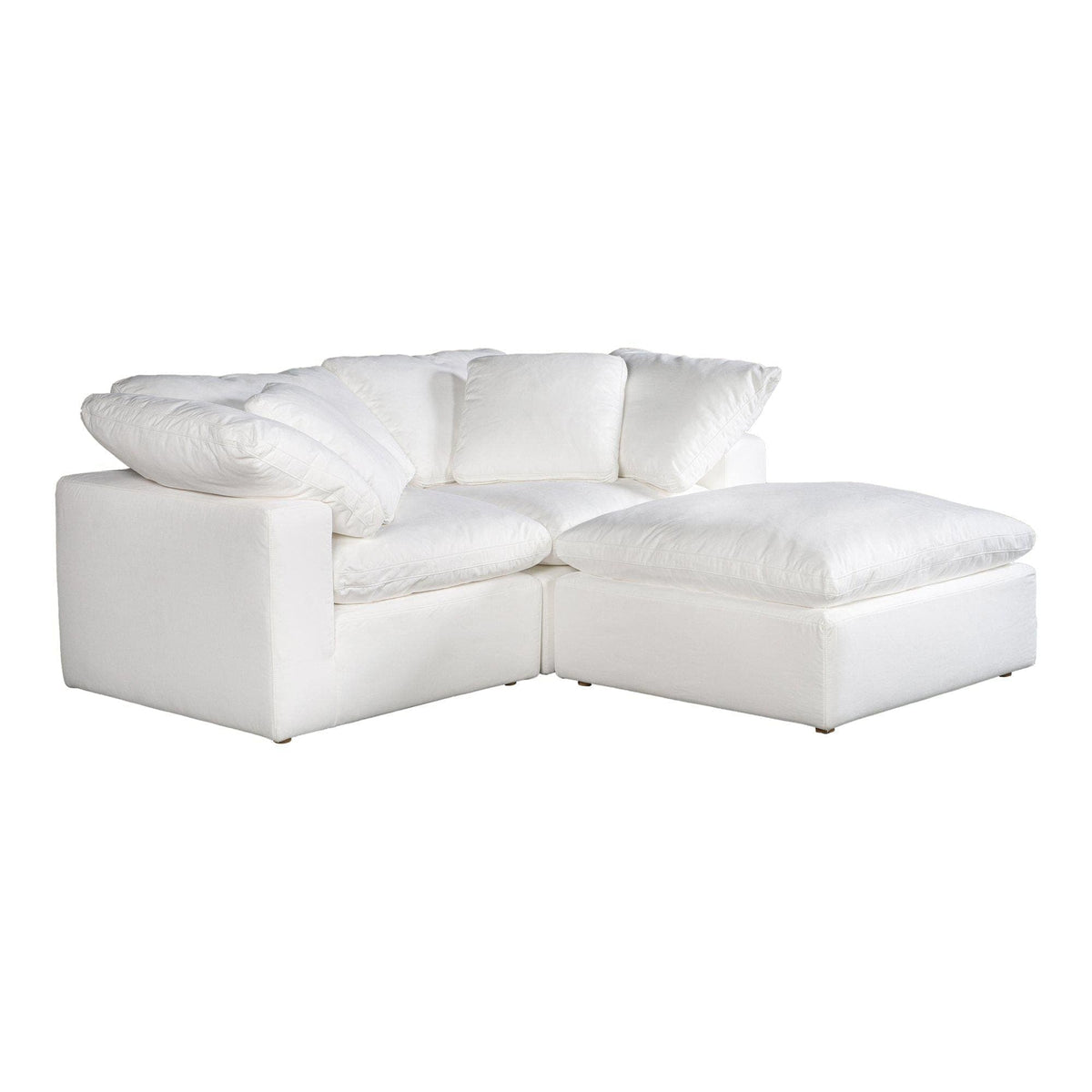 Terra Condo Nook Modular Sectional Livesmart Fabric Cream | Bone & Brass