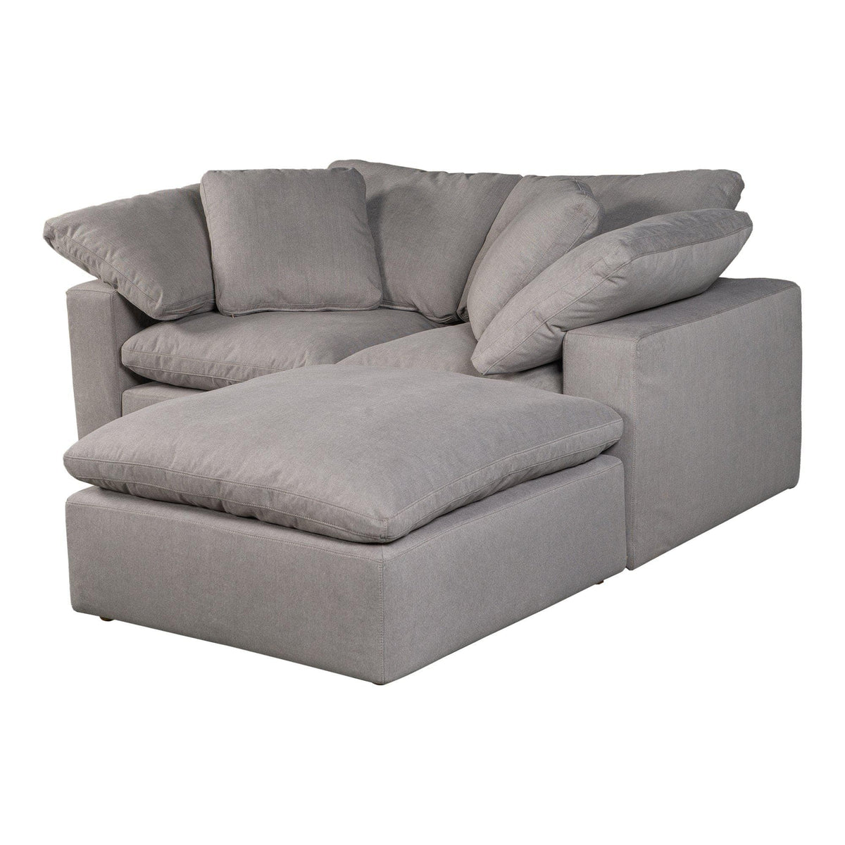 Terra Condo Nook Modular Sectional Livesmart Fabric Light Grey - Sectional Detail | Bone & Brass