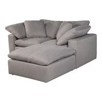 Terra Condo Nook Modular Sectional Livesmart Fabric Light Grey - Sectional Detail | Bone & Brass