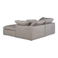 Terra Condo Nook Modular Sectional Livesmart Fabric Light Grey - Sectional Cushion Detail | Bone & Brass