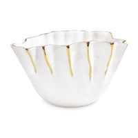 Thanni White & Gold Mystic Ice Bucket | Bone & Brass
