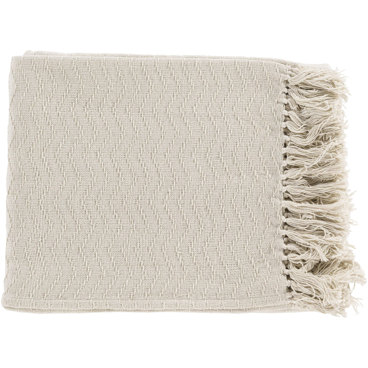 Thelma Cream Cotton Throw - Throw View | Bone & Brass