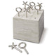 Tic Tac Toe Decorative Accessory Block | Bone & Brass