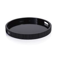 Tivoli Fluted Black Lacquered Round Tray | Bone & Brass