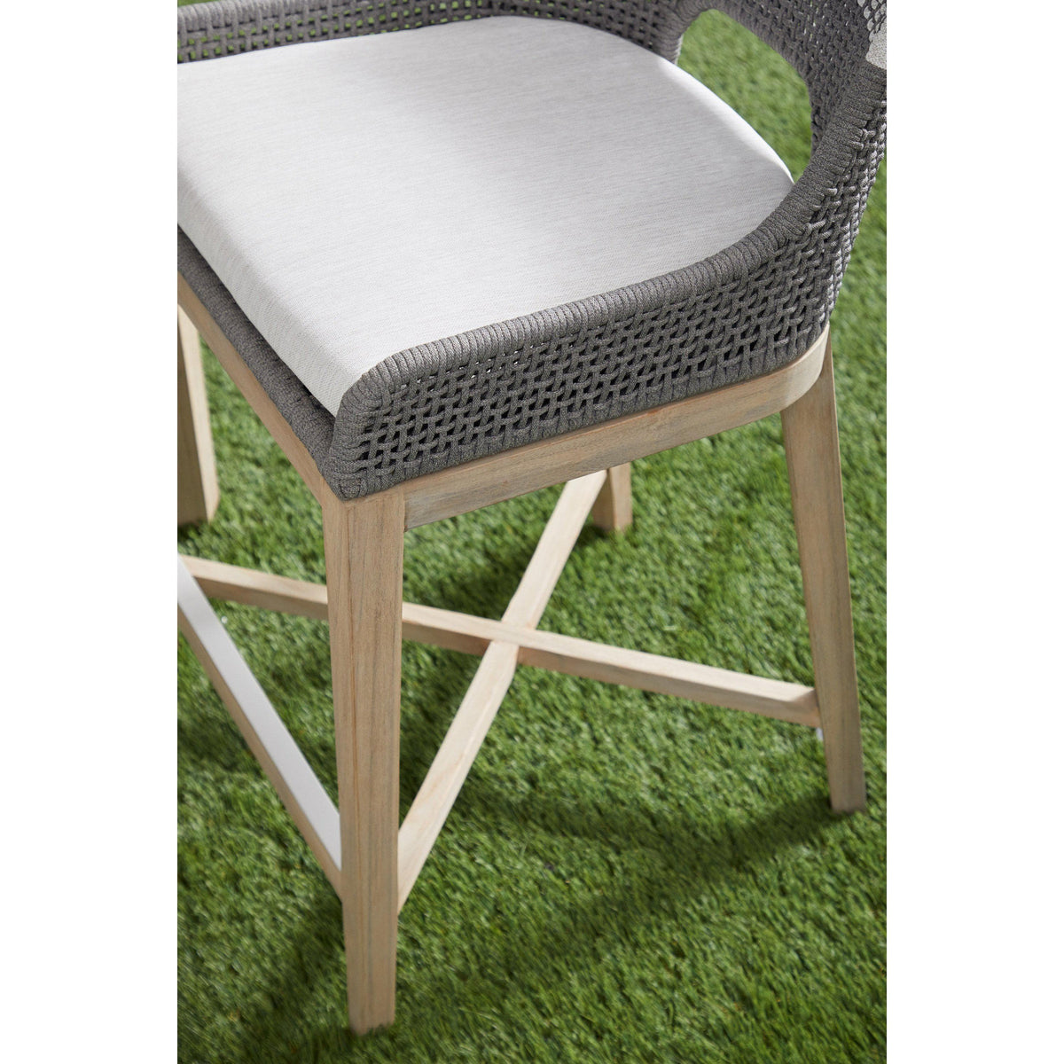 Tootsie Gray Outdoor Counter Stool - Outdoor Stool Detail | Bone & Brass