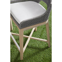 Tootsie Gray Outdoor Counter Stool - Outdoor Stool Detail | Bone & Brass