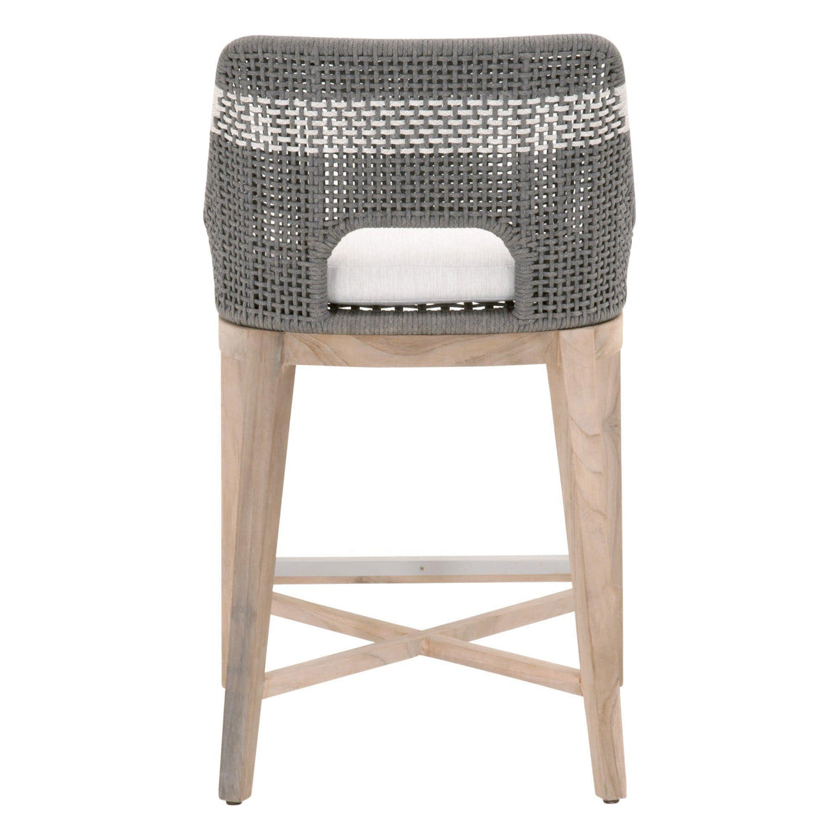 Tootsie Gray Outdoor Counter Stool - Outdoor Stool Side View | Bone & Brass