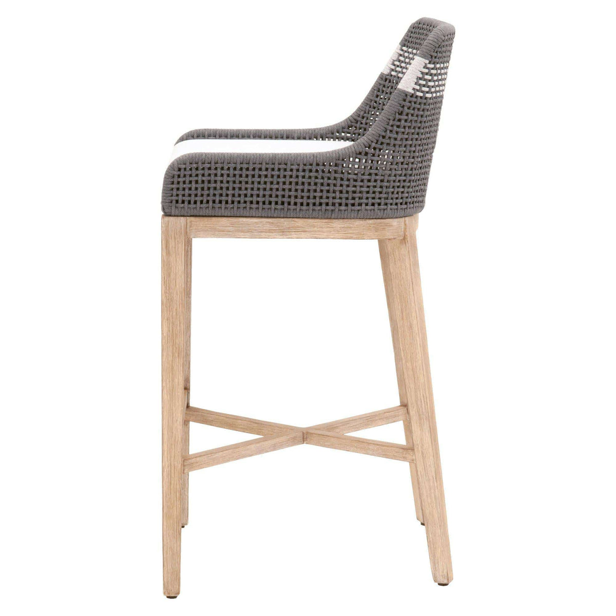 Tootsie Gray Rope Barstool - Stool Detail | Bone & Brass