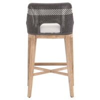 Tootsie Gray Rope Barstool - Stool Seat Detail | Bone & Brass