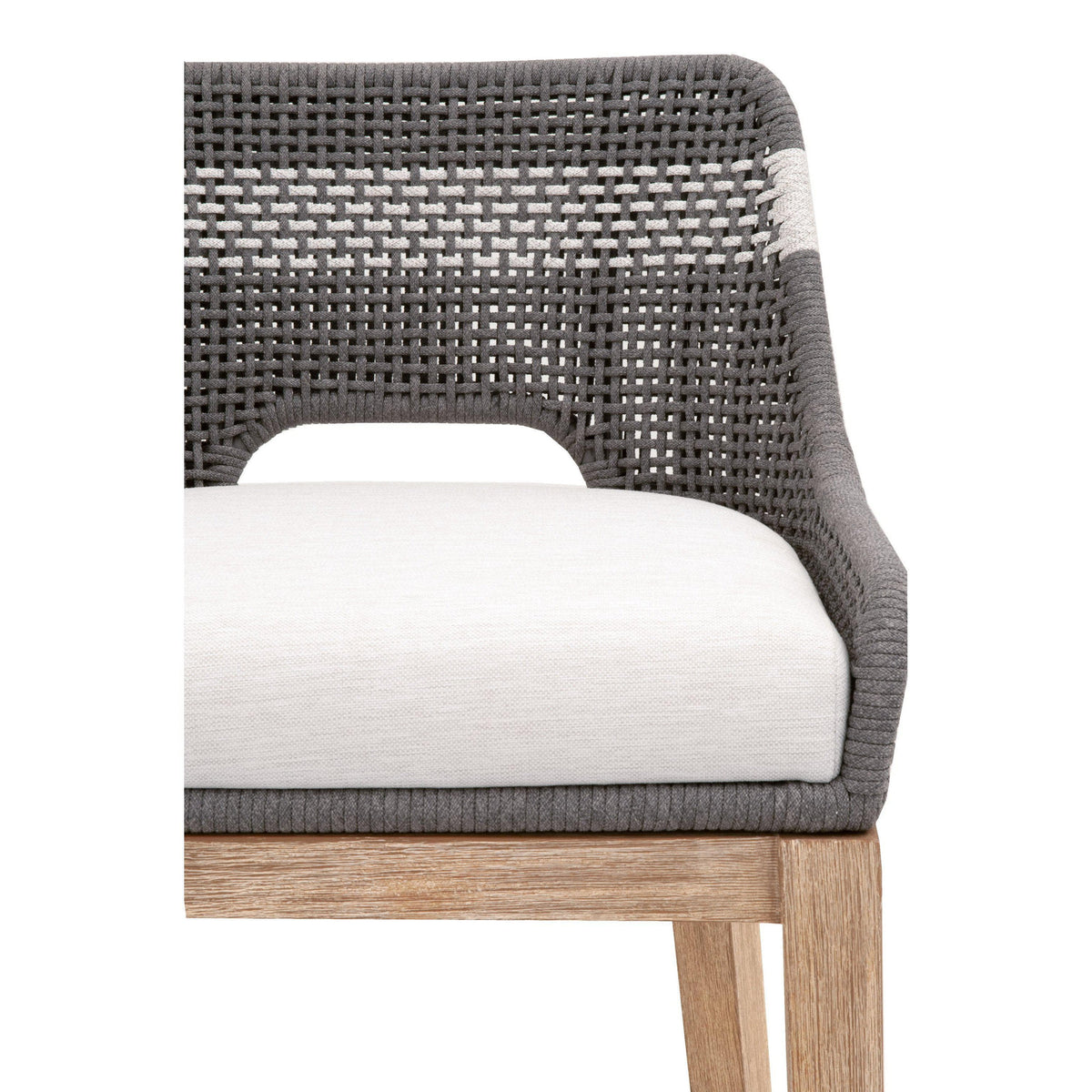 Tootsie Gray Rope Barstool - Stool View | Bone & Brass