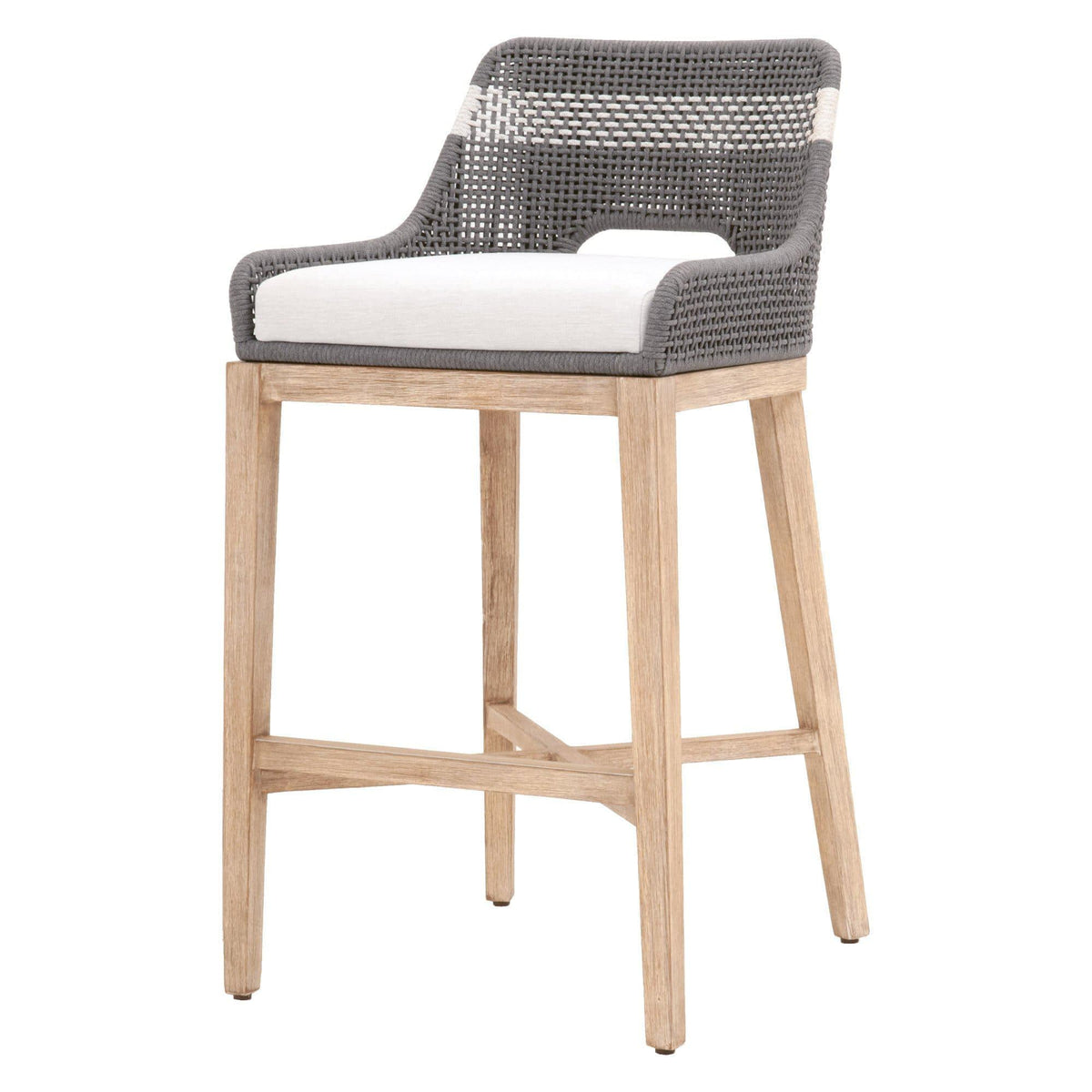 Tootsie Gray Rope Barstool | Bone & Brass