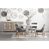 Tootsie Gray Rope Dining Chair, Set 2 - Chair Side View | Bone & Brass