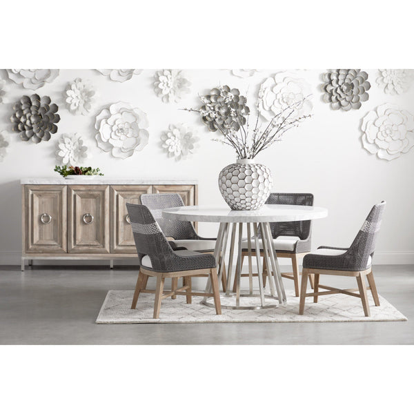Tootsie Gray Rope Dining Chair, Set 2 - Chair Side View | Bone & Brass
