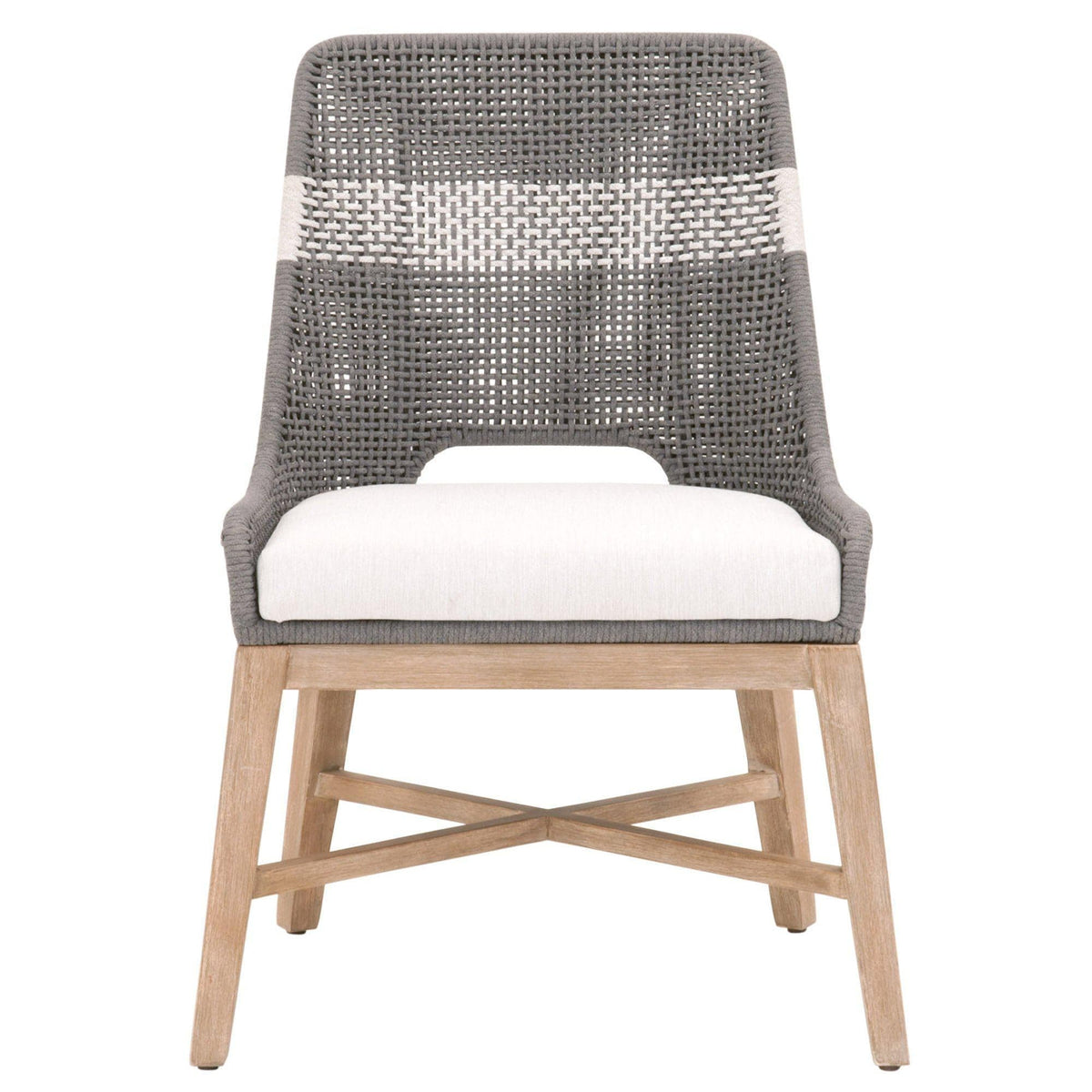 Tootsie Gray Rope Dining Chair, Set 2 - Chair Detail | Bone & Brass