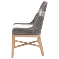 Tootsie Gray Rope Dining Chair, Set 2 - Chair Upholstery Detail | Bone & Brass