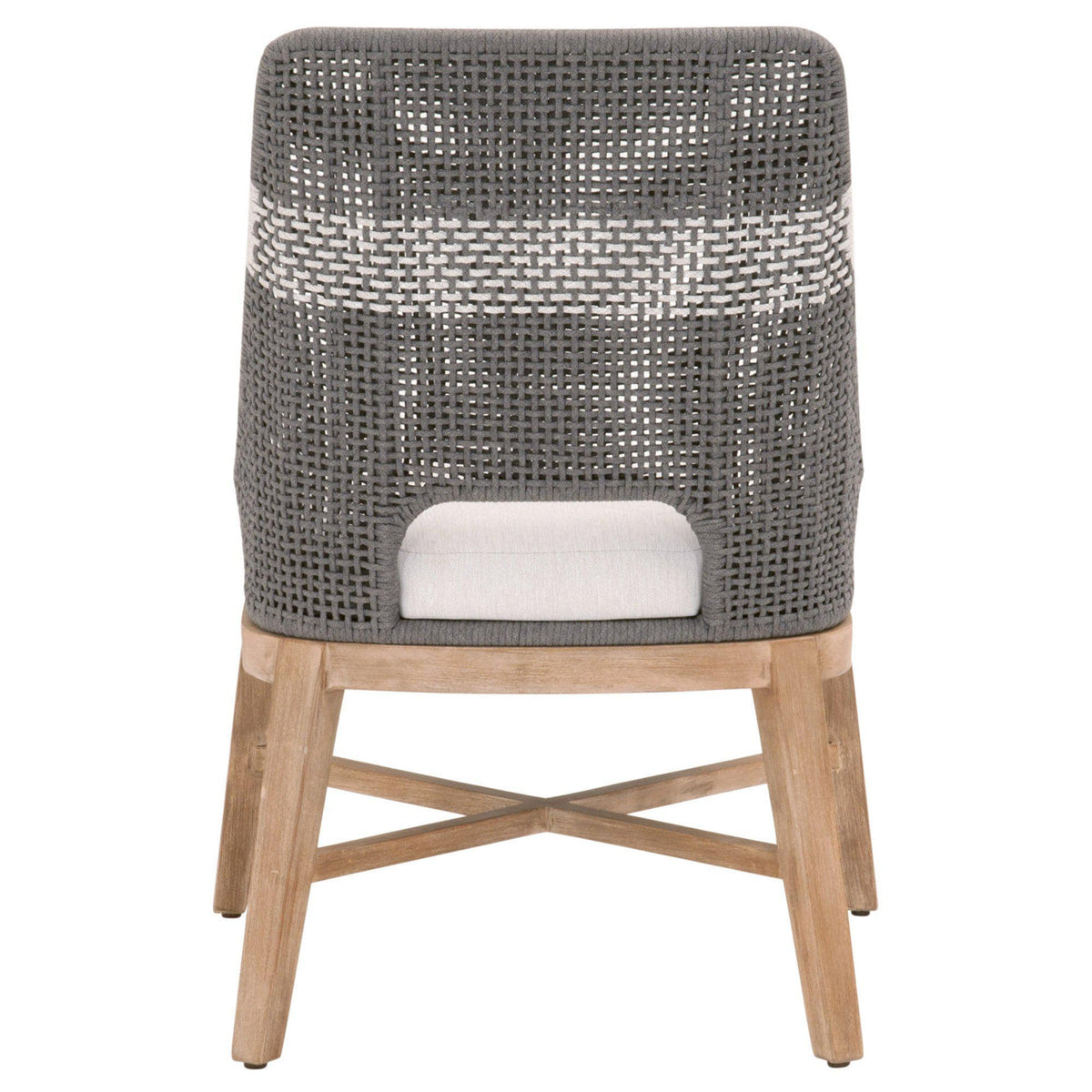 Tootsie Gray Rope Dining Chair, Set 2 - Chair View | Bone & Brass