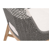 Tootsie Gray Rope Dining Chair, Set 2 - Chair Side View | Bone & Brass