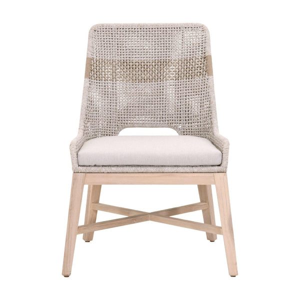 Tootsie Taupe Rope Outdoor Dining Chair, Set 2 - Outdoor Dining Chair Side View | Bone & Brass