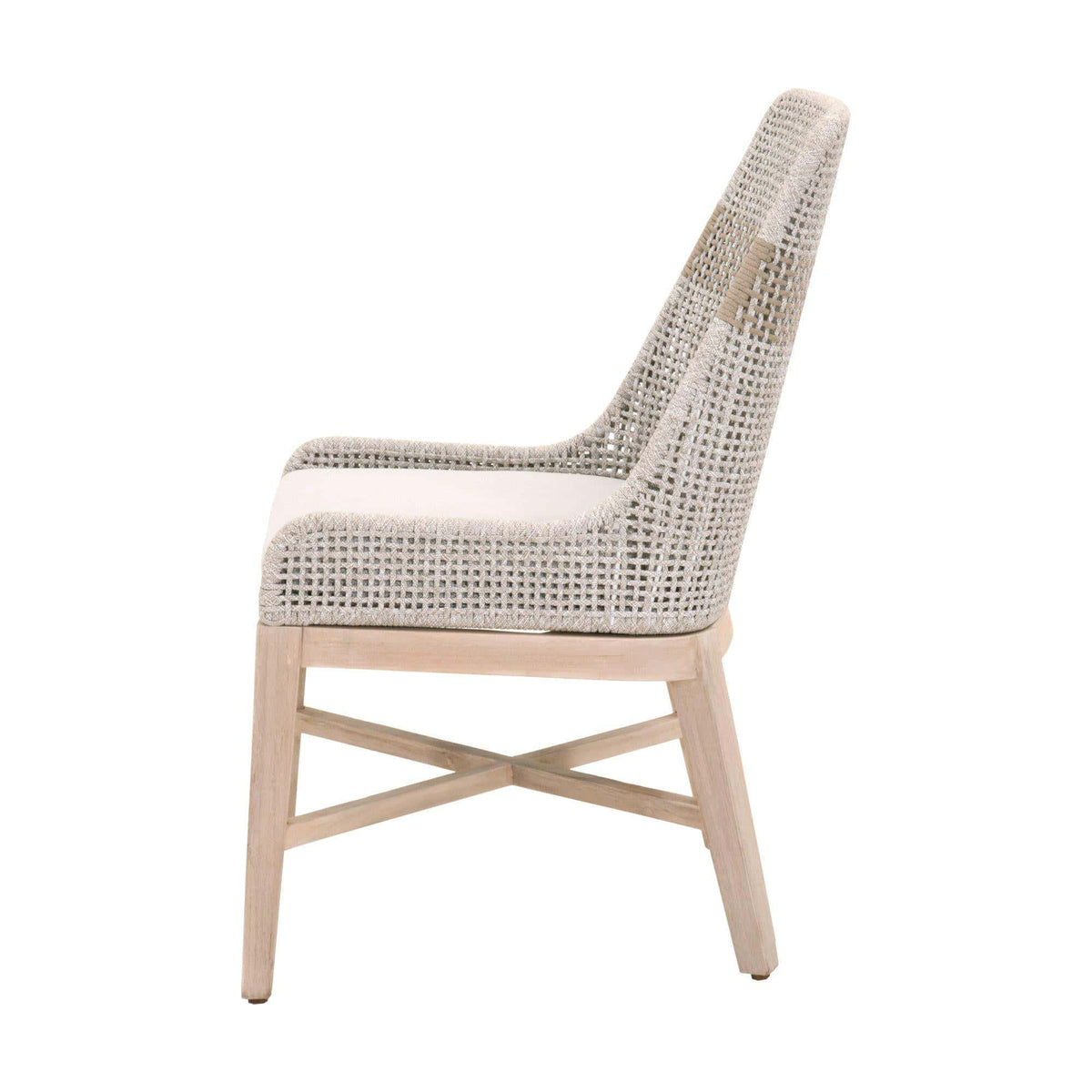 Tootsie Taupe Rope Outdoor Dining Chair, Set 2 - Outdoor Chair Detail | Bone & Brass