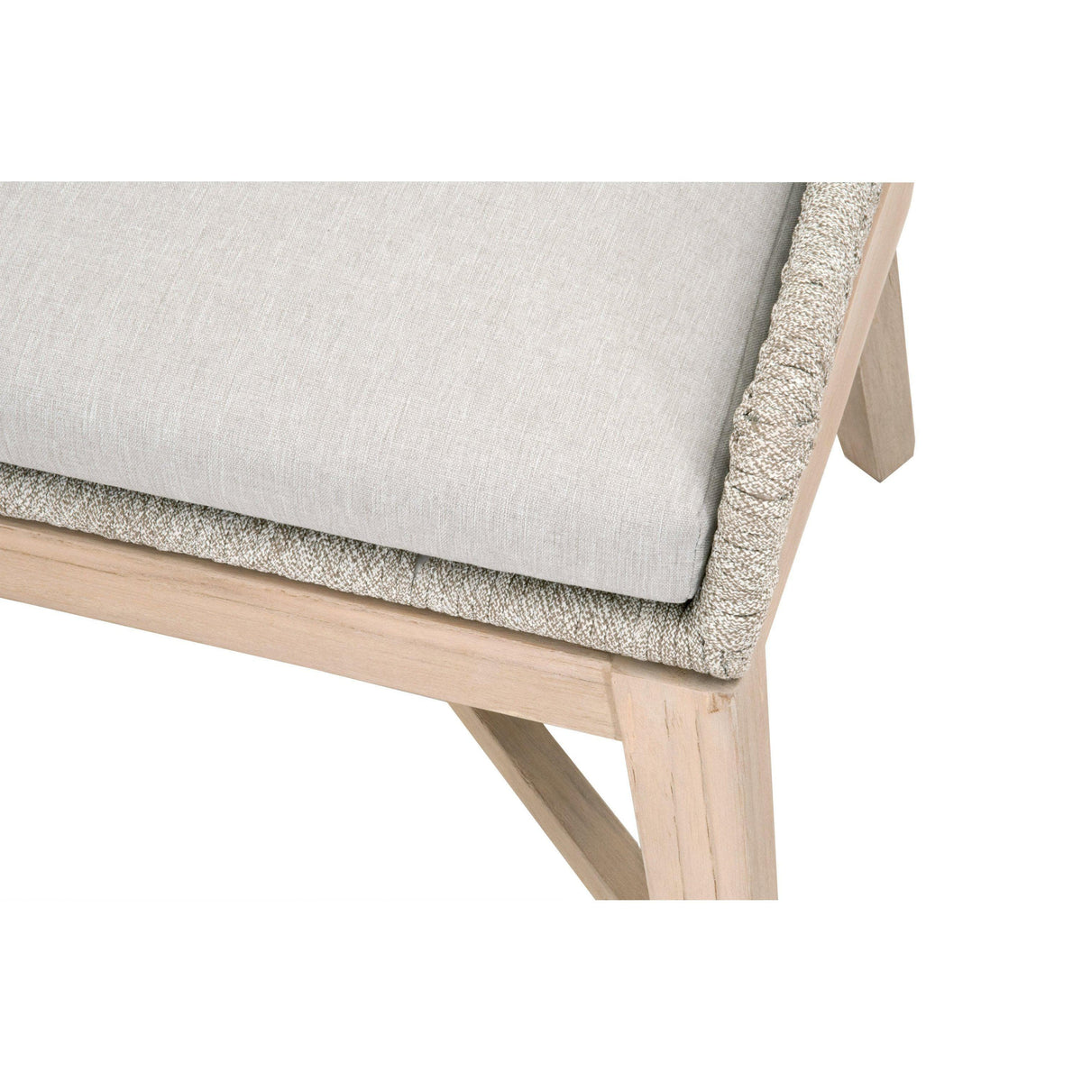 Tootsie Taupe Rope Outdoor Dining Chair, Set 2 - Outdoor Dining Chair Side View | Bone & Brass