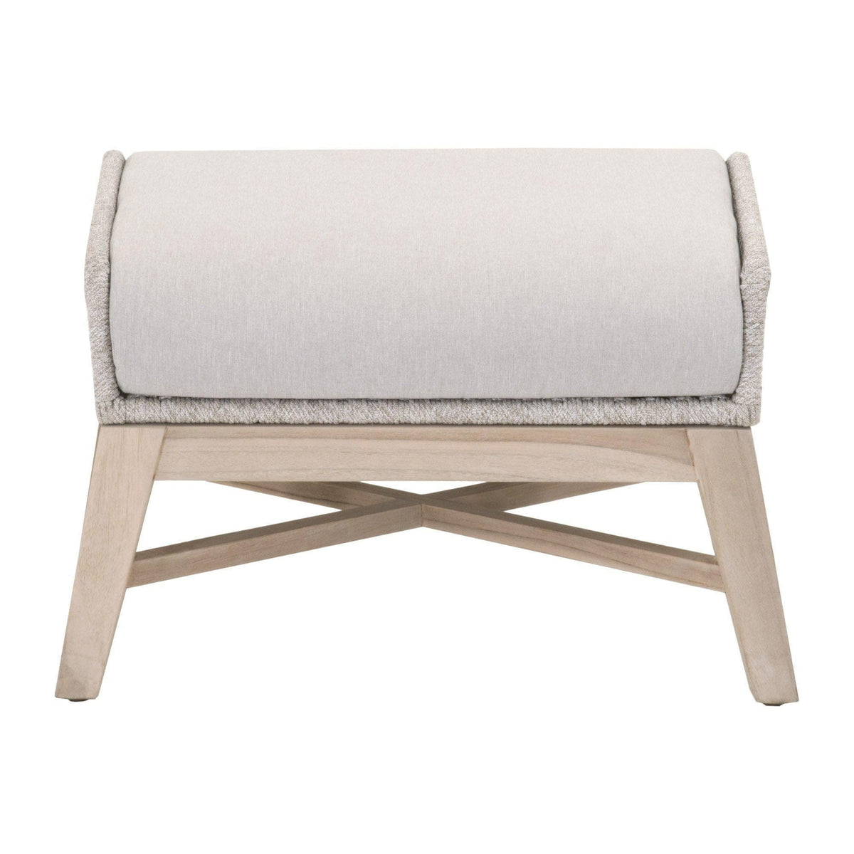 Tootsie Taupe & White Rope Outdoor Club Chair - Outdoor Chair Detail | Bone & Brass