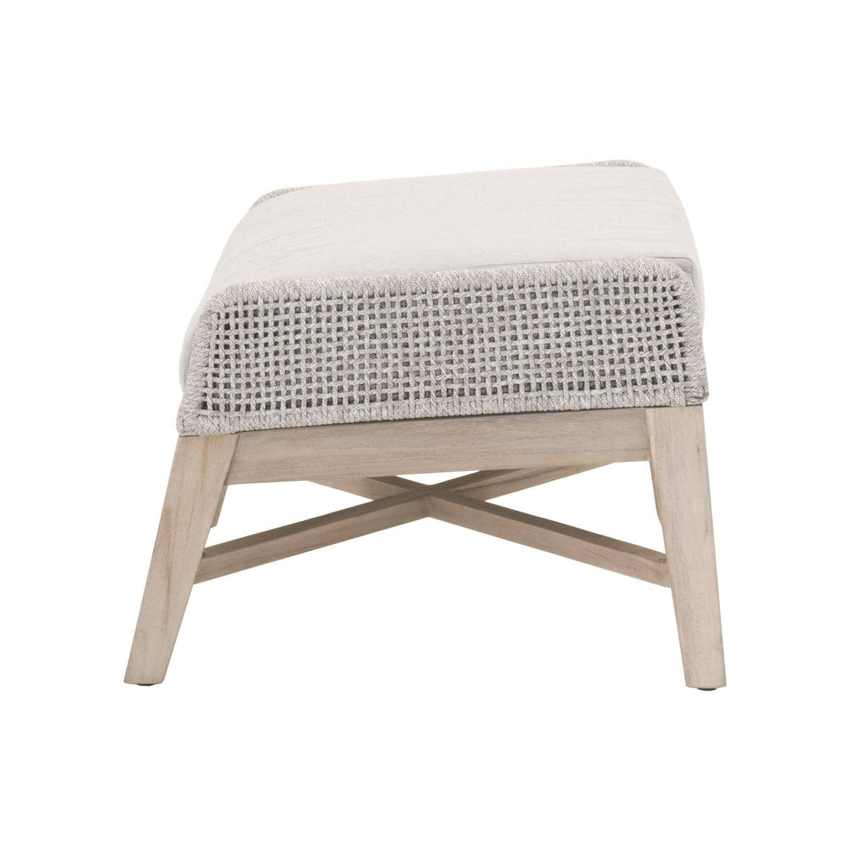 Tootsie Taupe & White Rope Outdoor Club Chair - Patio Chair View | Bone & Brass