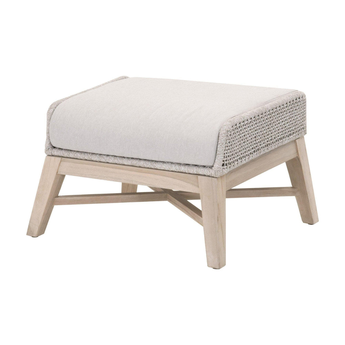 Tootsie Taupe & White Rope Outdoor Club Chair - Patio Chair View | Bone & Brass