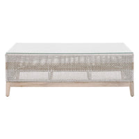 Tootsie Taupe & White Outdoor Coffee Table - Table Top View | Bone & Brass