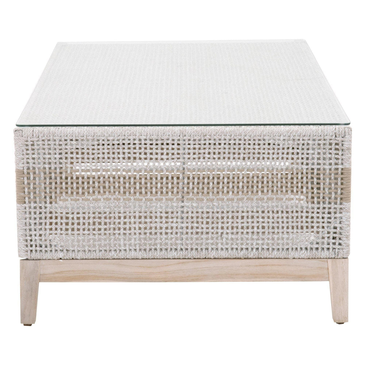 Tootsie Taupe & White Outdoor Coffee Table - Table Detail | Bone & Brass
