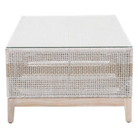 Tootsie Taupe & White Outdoor Coffee Table - Table Detail | Bone & Brass