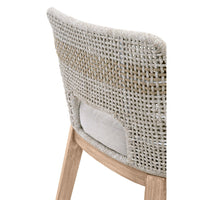 Tootsie Taupe & White Rope Counter Stool - Stool View | Bone & Brass