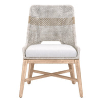 Tootsie Taupe & White Rope Dining Chair, Set 2 - Chair Detail | Bone & Brass