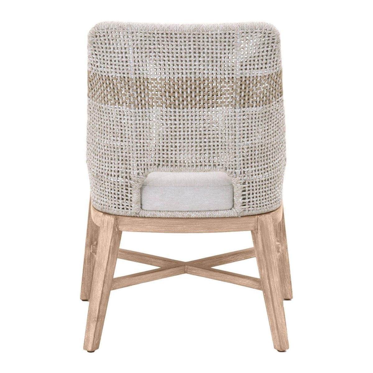 Tootsie Taupe & White Rope Dining Chair, Set 2 - Chair View | Bone & Brass