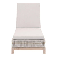 Tootsie Taupe & White Rope Outdoor Chaise Lounge - Side View | Bone & Brass