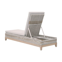 Tootsie Taupe & White Rope Outdoor Chaise Lounge - Alternate View | Bone & Brass