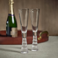 Torrance Bamboo Stem Champagne Flutes, Set 4 - Glass Detail | Bone & Brass