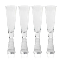 Torrance Bamboo Stem Champagne Flutes, Set 4 - Glass Stem Detail | Bone & Brass