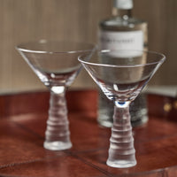 Torrance Bamboo Stem Martini Glasses, Set 4 - Glass Detail | Bone & Brass