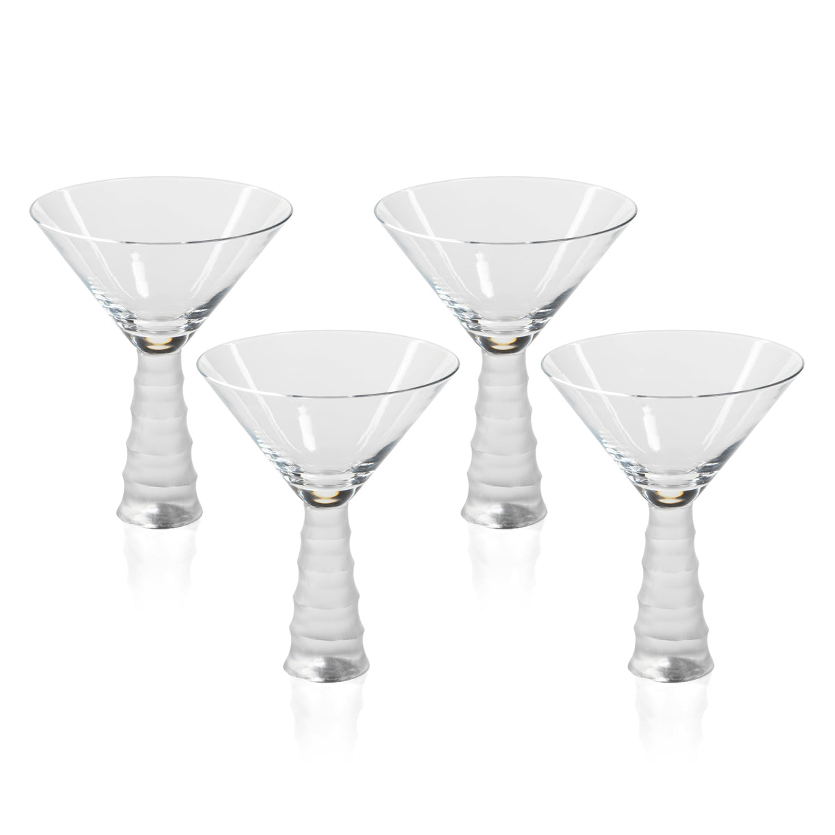 Torrance Bamboo Stem Martini Glasses, Set 4 - Glass Stem Detail | Bone & Brass