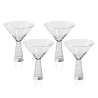 Torrance Bamboo Stem Martini Glasses, Set 4 - Glass Stem Detail | Bone & Brass
