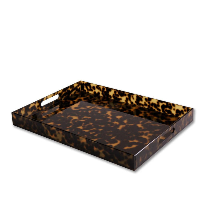 Tortoise Acrylic X-Large Decorative Tray | Bone & Brass